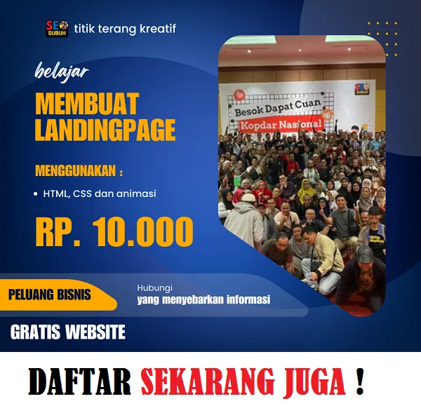 Kelas Belajar Landing Page & FB Ads Hanya Rp 10 Ribu!