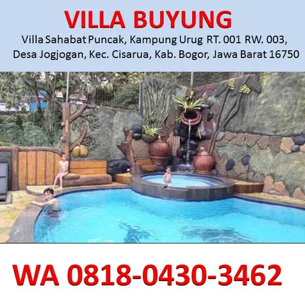 sewa villa 1 rumah murah di puncak cisarua