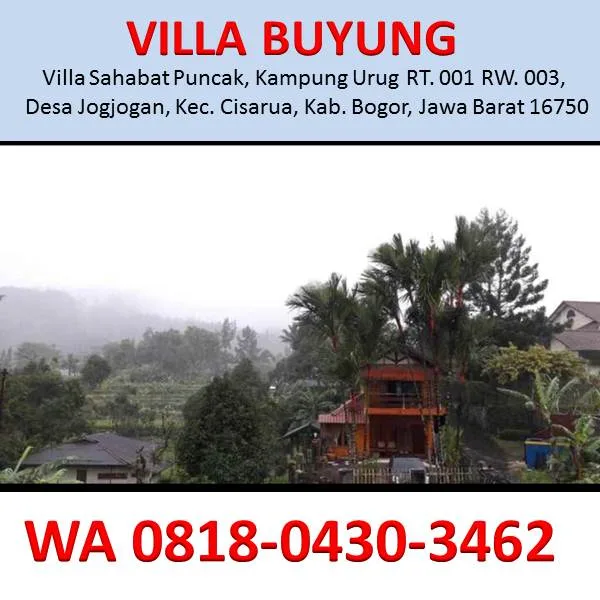 sewa villa 2 kamar cisarua puncak