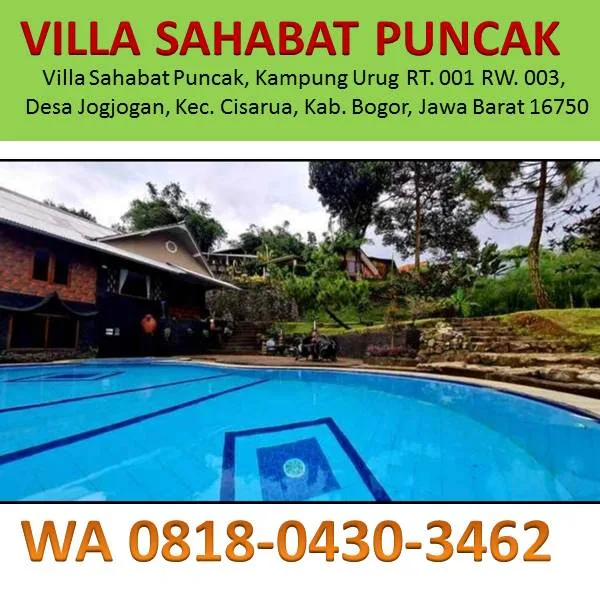 villa puncak cisarua bogor kolam renang