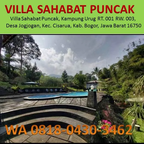 villa puncak cisarua private pool murah