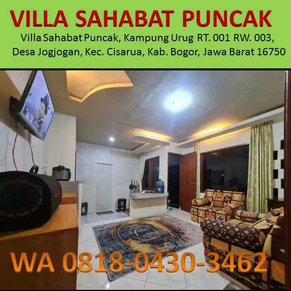 villa puncak kolam renang pribadi murah cisarua